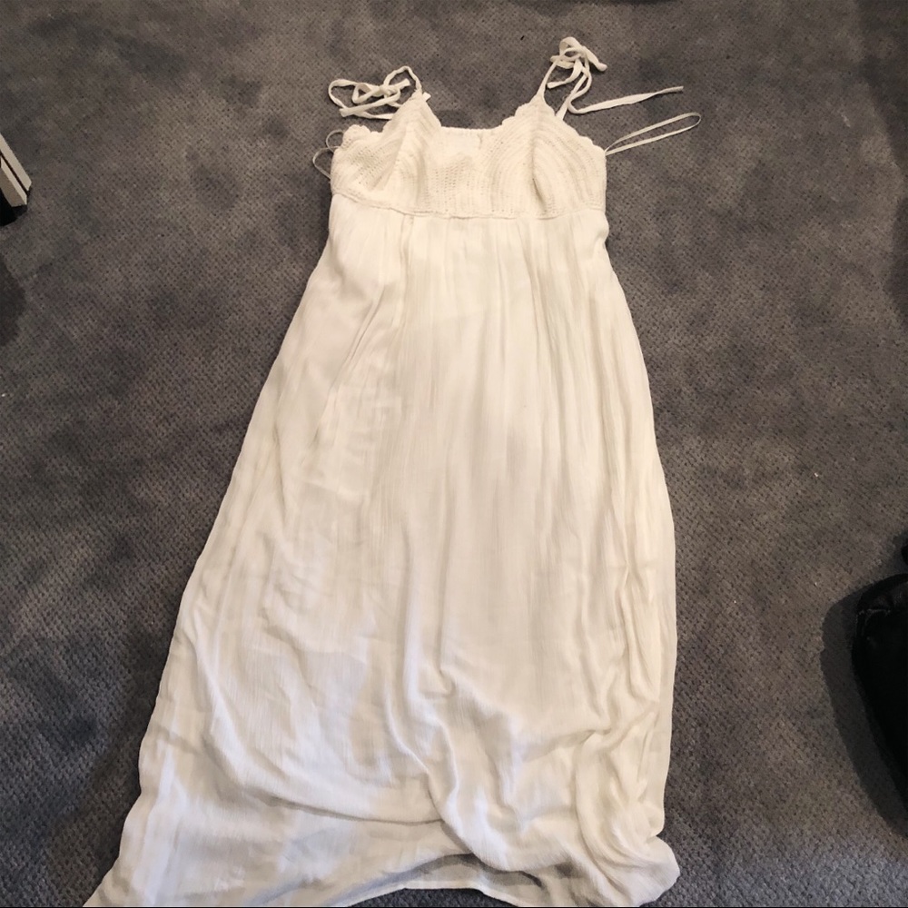 Forever 21 Plus Size White Crochet Maxi Dress